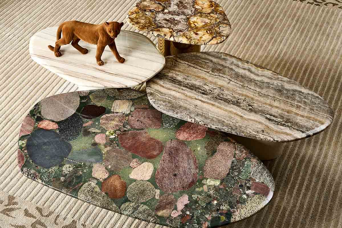 意式輕奢家具高端別墅會(huì)所家用時(shí)尚高級(jí)大理石組合茶幾FB119H4EA場景1