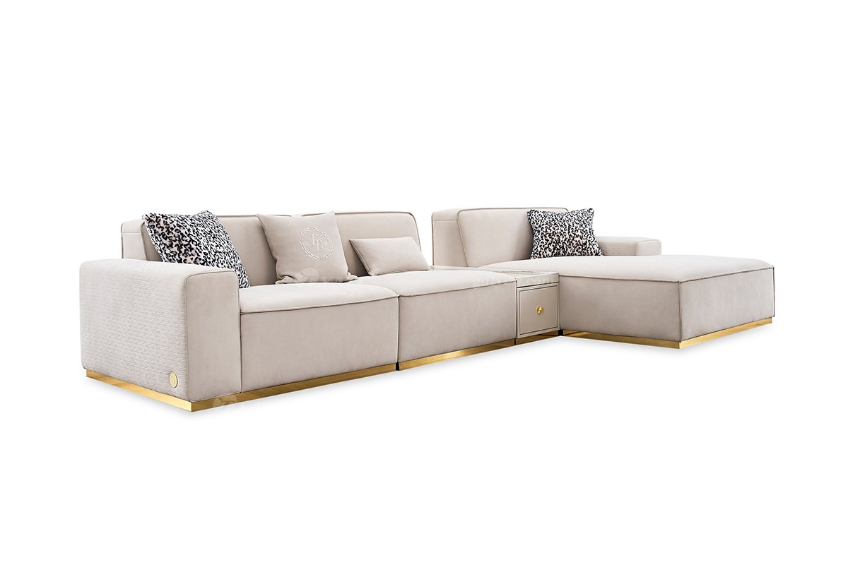 意式輕奢家具高端別墅會(huì)所家用時(shí)尚高級(jí)灰色全真皮組合沙發(fā)FB121-1