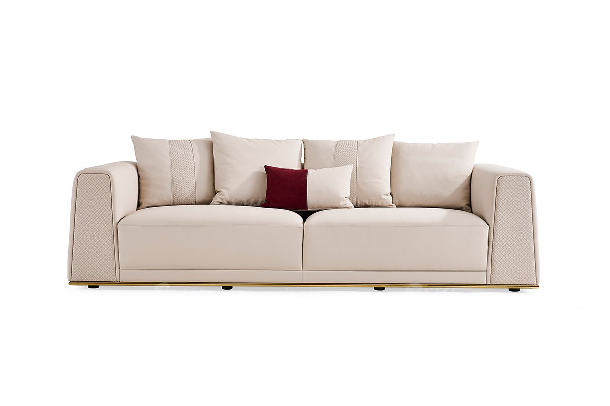 意式輕奢家具高端別墅會所家用時尚舒適大氣豪宅真皮二人位沙發三人位沙發