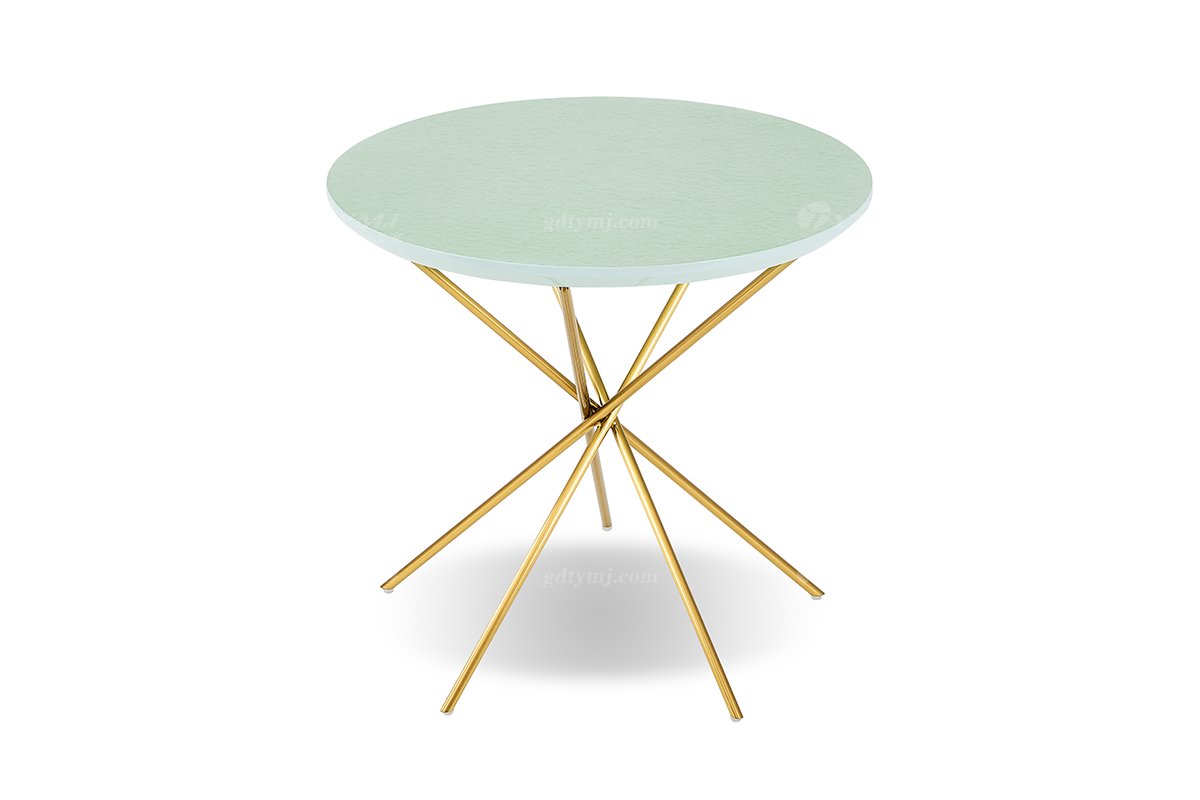 意式輕奢家具高端別墅會(huì)所家用時(shí)尚創(chuàng)意高級(jí)鈦金屬小圓幾角幾FB105H2RSB（1）