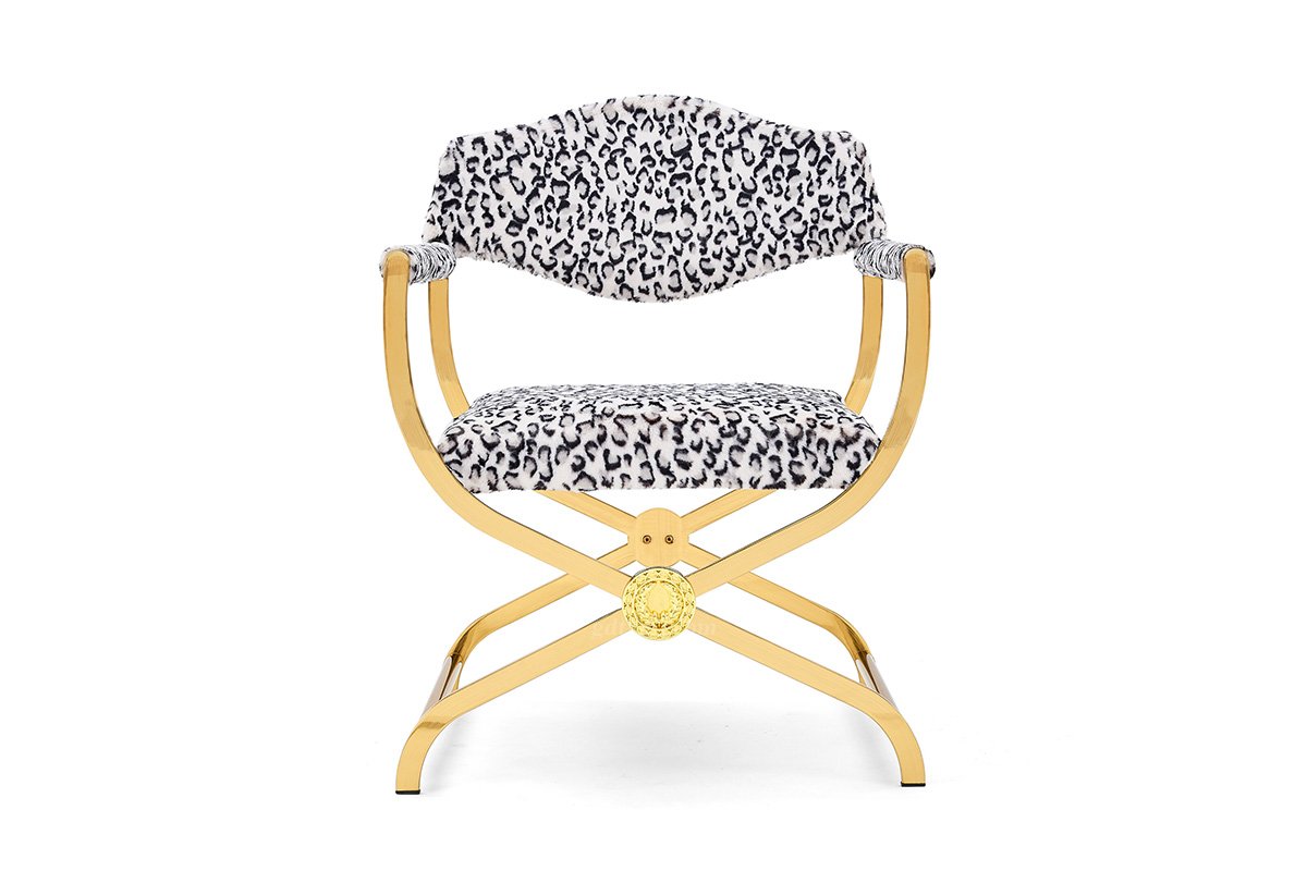 意式輕奢家具高端別墅會(huì)所大宅家用高級(jí)鈦金屬休閑椅