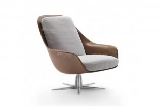 意式雅奢風格家具高端別墅會所家具真皮時尚休閑椅