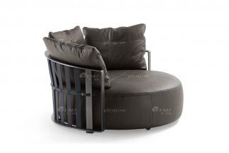 意式雅奢風格家具高端別墅會所家具時尚網(wǎng)紅款旋轉(zhuǎn)沙發(fā)