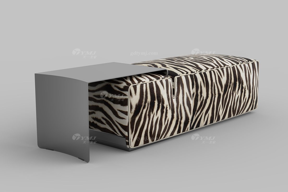 意式雅奢風(fēng)格家具高端別墅會(huì)所家具簡約舒適休閑布藝長墩