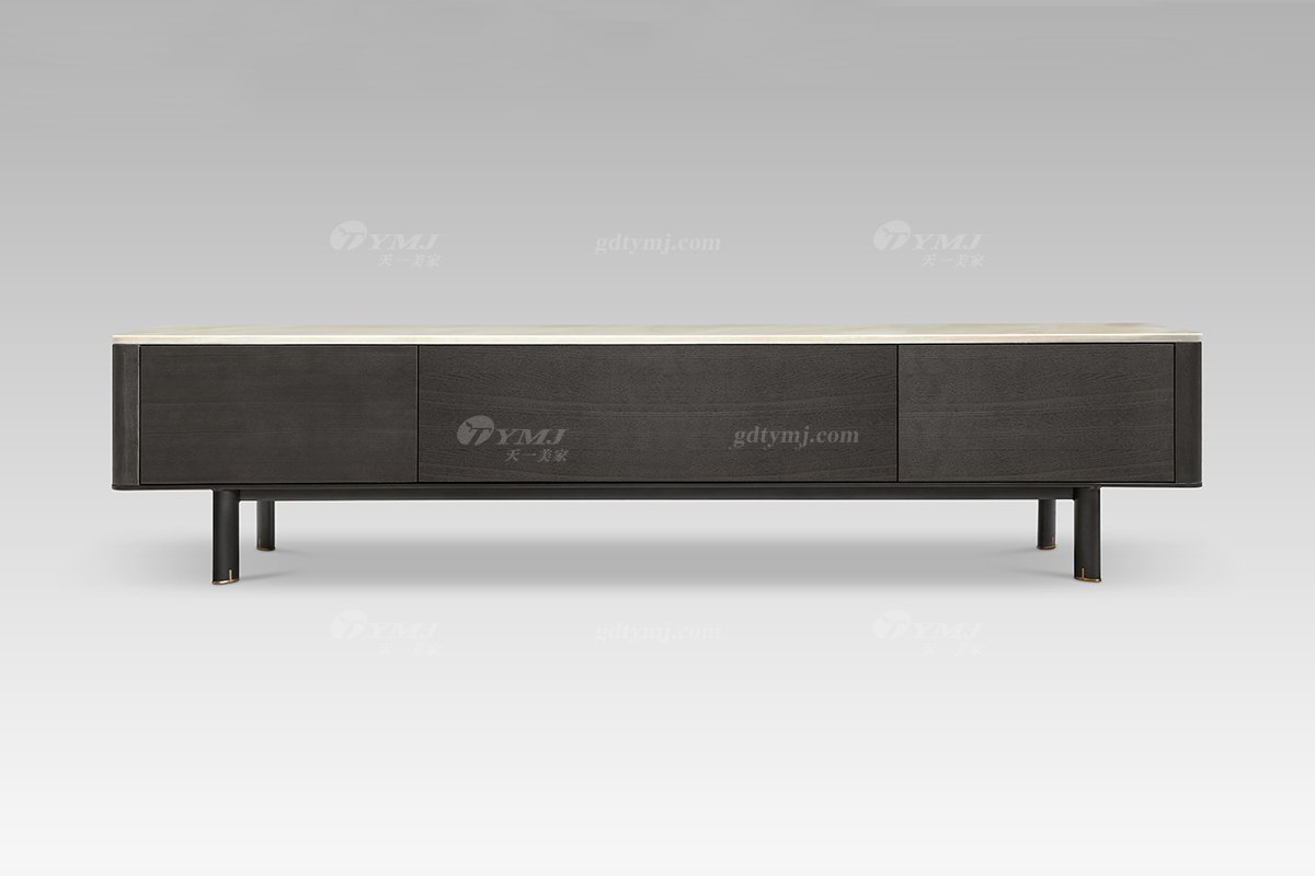 意式雅奢風格家具高端別墅會所家具時尚簡約巖面板電視柜