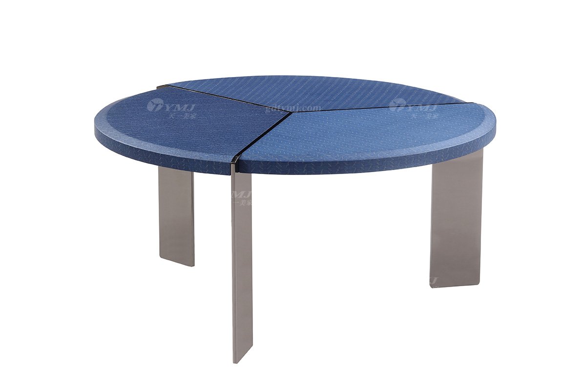  意式雅奢風格家具高端別墅會所家具簡約實木+不銹鋼茶幾