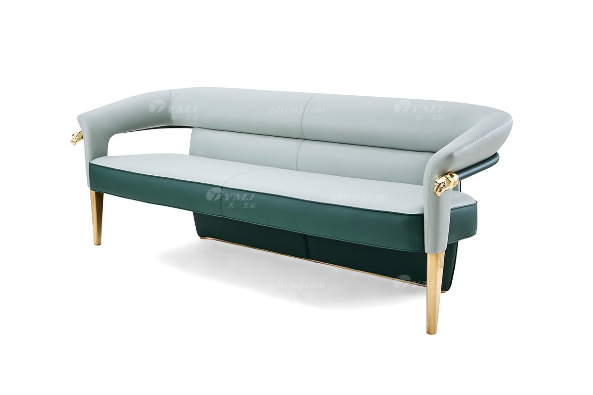 意式輕奢家具高端別墅會(huì)所大宅家用時(shí)尚奢華綠色真皮長(zhǎng)茶椅長(zhǎng)茶椅1