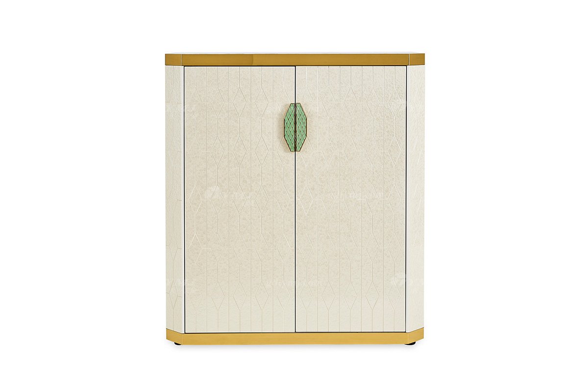 意式輕奢家具高端別墅會所豪宅家用時尚奢華天然大理石米灰色廳柜