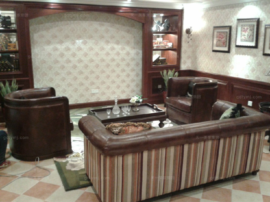 高檔新古典家具真皮沙發