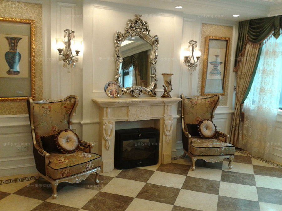 高檔新古典家具單人沙發