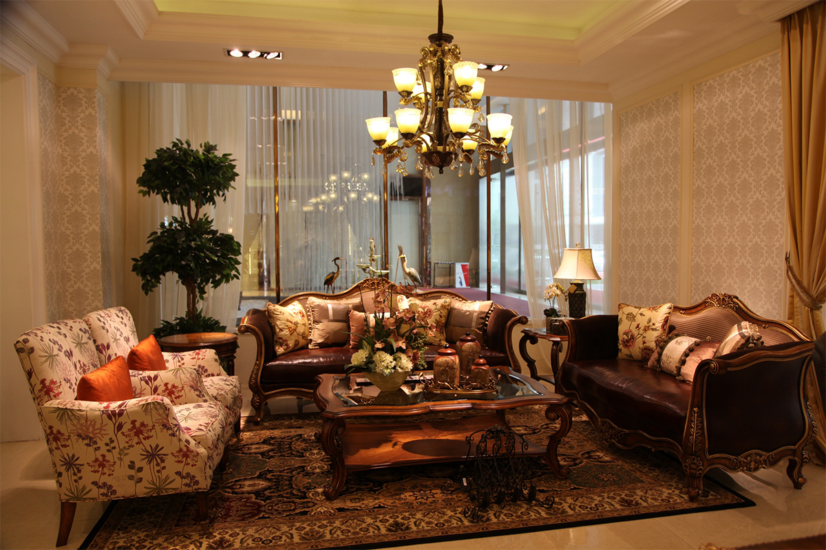 美式三人位沙發