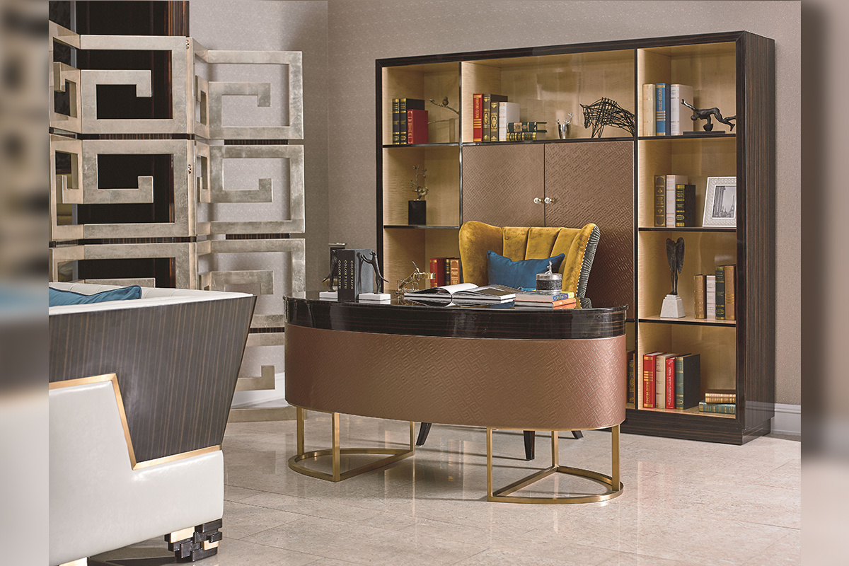 輕奢主義風(fēng)格書(shū)桌椅