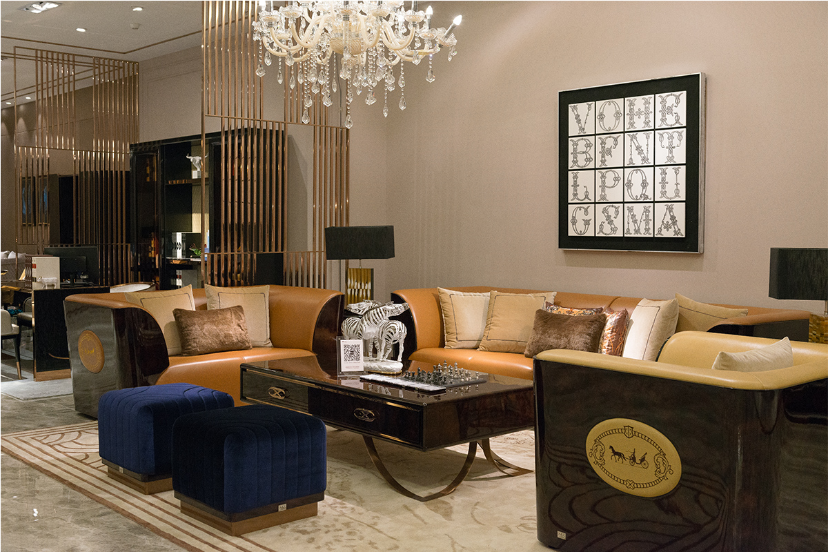 高檔輕奢真皮沙發組合