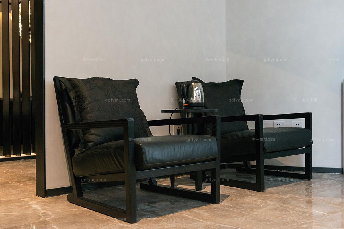 天一美家簡奢風(fēng)格實(shí)木休閑椅