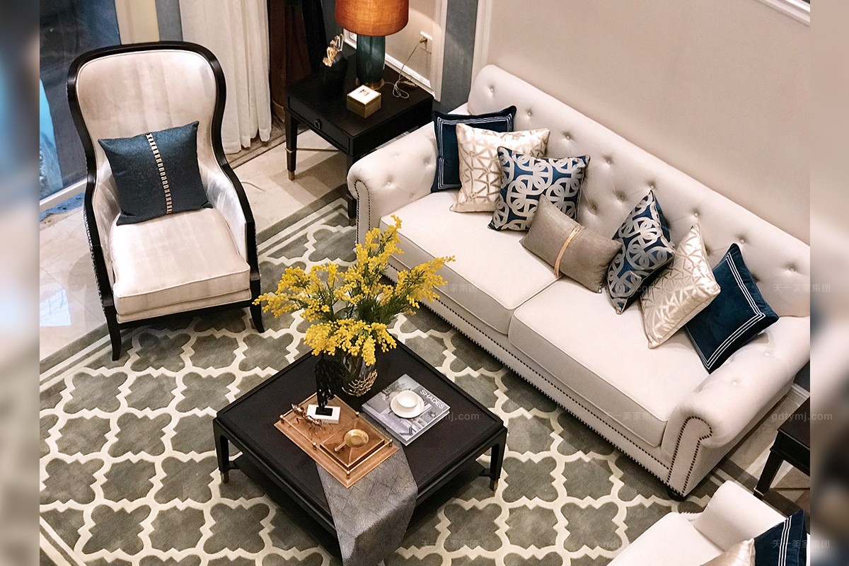 簡美輕奢客廳沙發組合