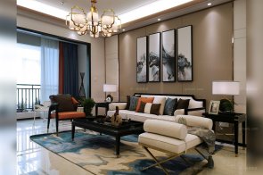 時(shí)尚新中式輕奢家具、軟裝工程--信陽(yáng)湖東春天樣板間項(xiàng)目案例欣賞!(二)