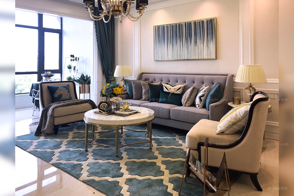 簡歐輕奢沙發組合