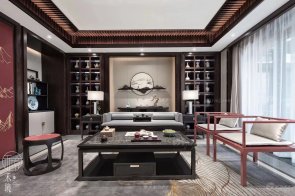 上海保億風景水岸別墅樣板間--新中式輕奢家具及軟裝工程整體案例賞析!