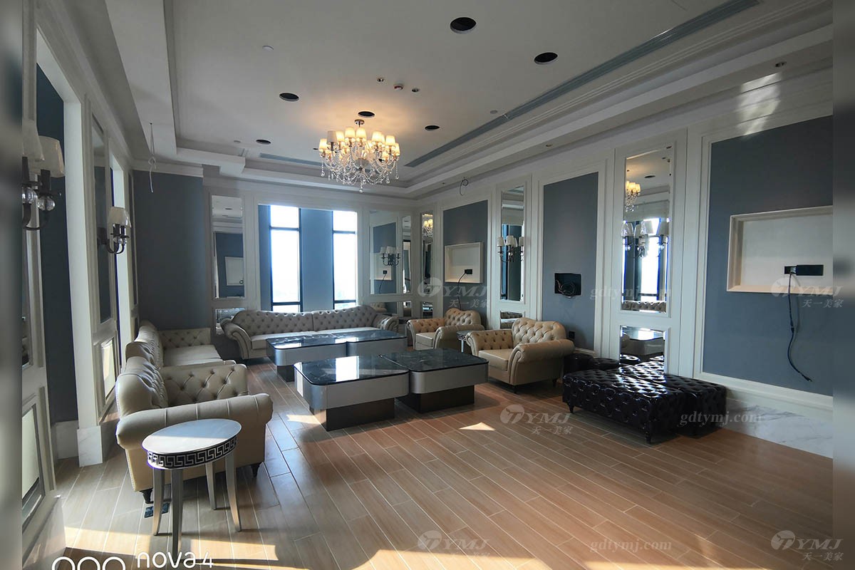 五星級酒店家具真皮沙發