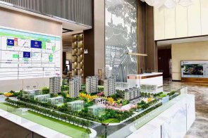 【天一美家】甘肅酒泉千禧瀾庭售樓部現(xiàn)代簡約家具工程項(xiàng)目案例！