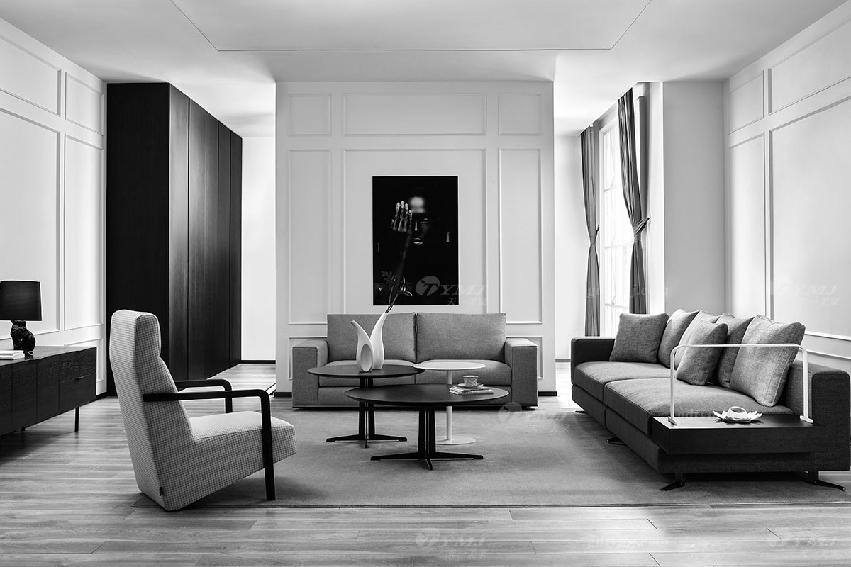 現代簡約布藝客廳沙發組合