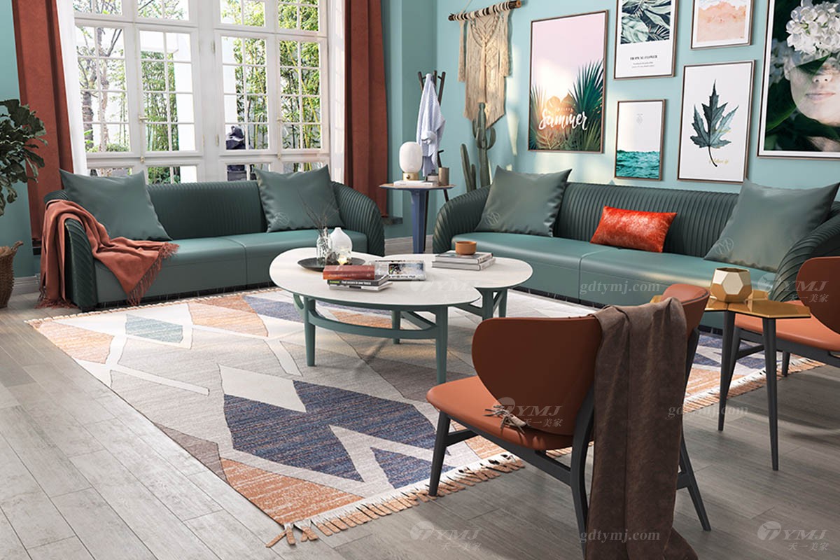 后現代輕奢客廳沙發組合