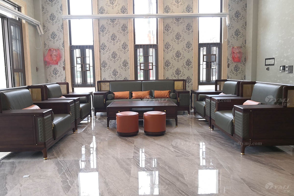 原創新中式客廳沙發組合