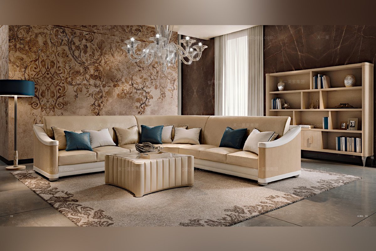 意大利進口真皮轉角沙發