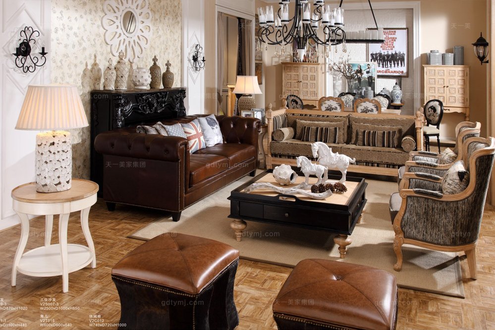 高檔進口法式別墅家具沙發組合