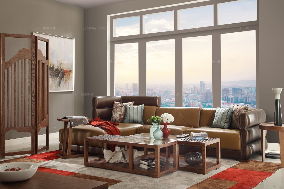 簡歐輕奢轉角沙發