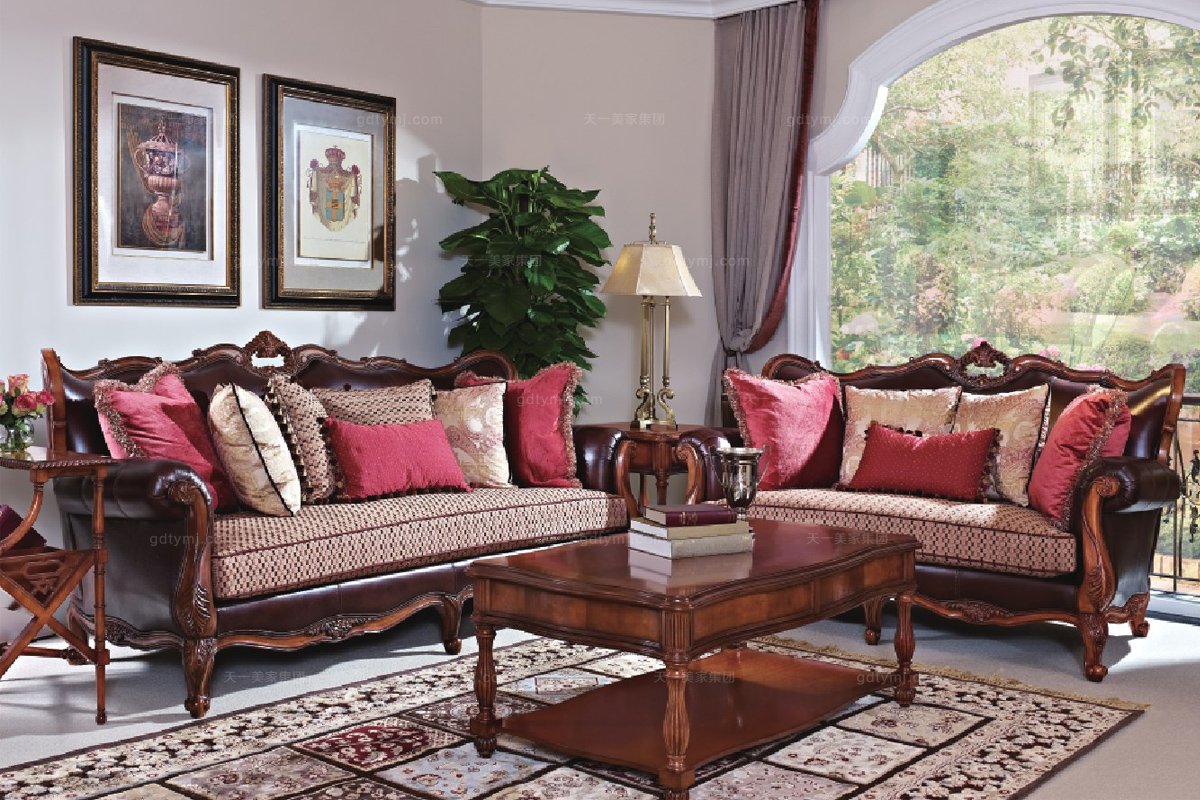 天一美家奢華美式客廳沙發