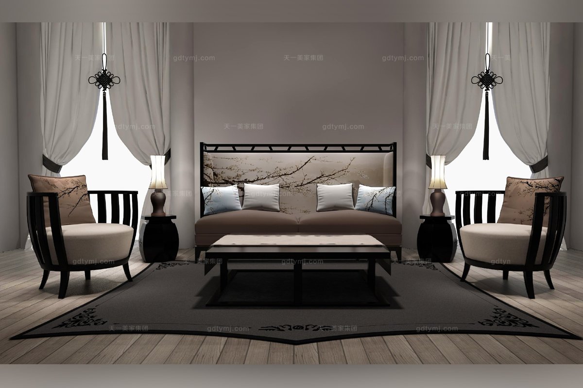 天一美家實木沙發