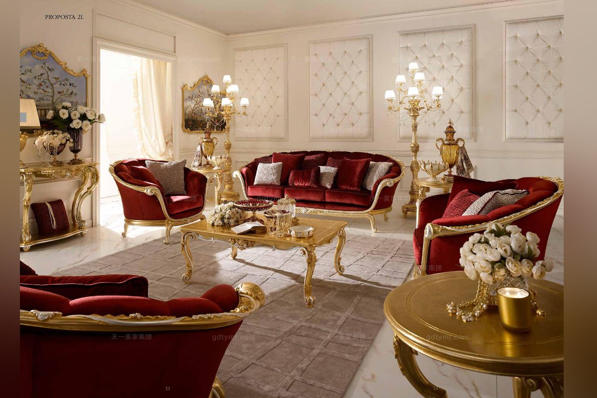 意大利歐式實木沙發