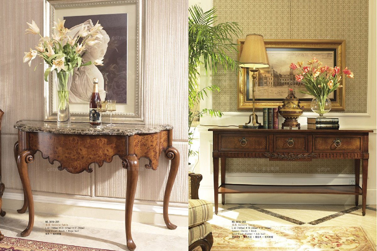 美式實木玄關柜