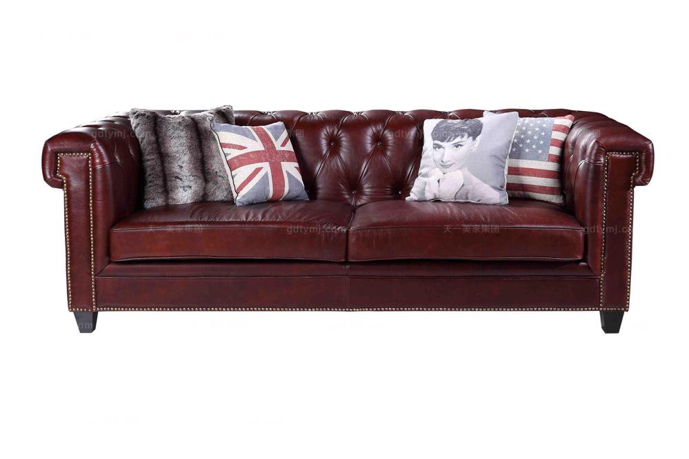 法式真皮沙發頭層牛皮