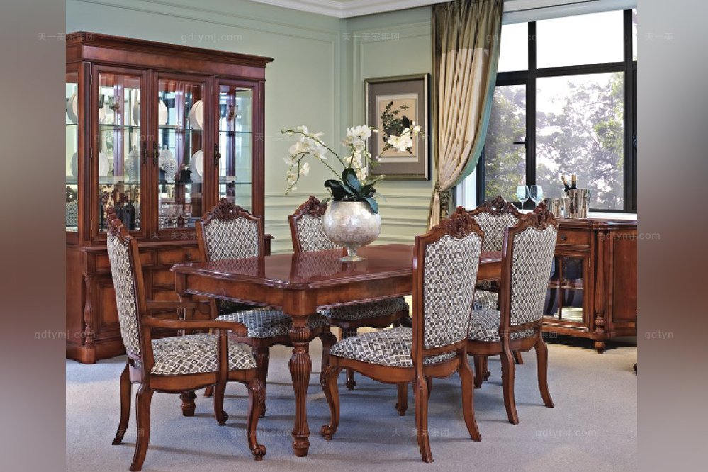 高檔美式鄉村實木餐椅